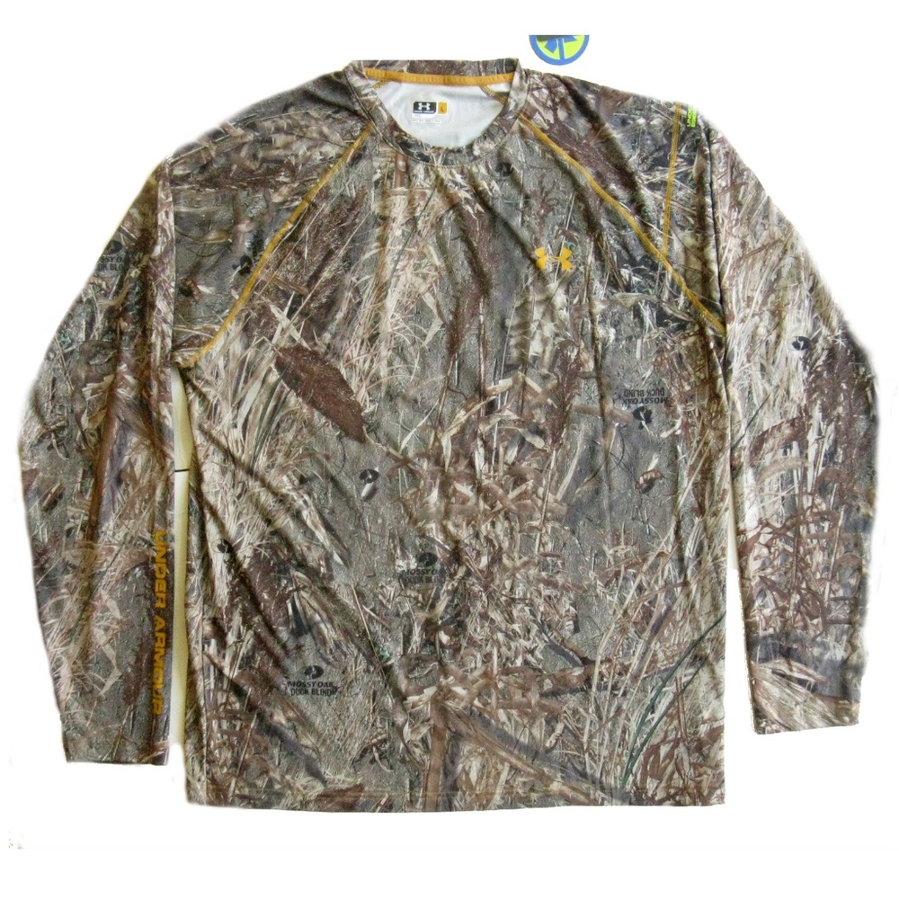Under Armour Camo Shirt Mossy Oak Duck Blind LOOSE